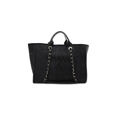 CHANEL MIXED FIBERS CALFSKIN MEDIUM DEAUVILLE TOTE 1180865 (39*29*20cm)